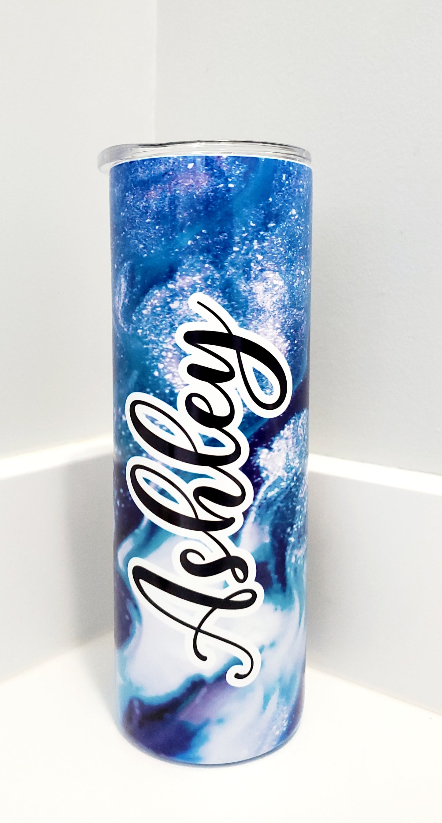 20oz. Skinny Tumbler - Various Abstract Marble Galaxy