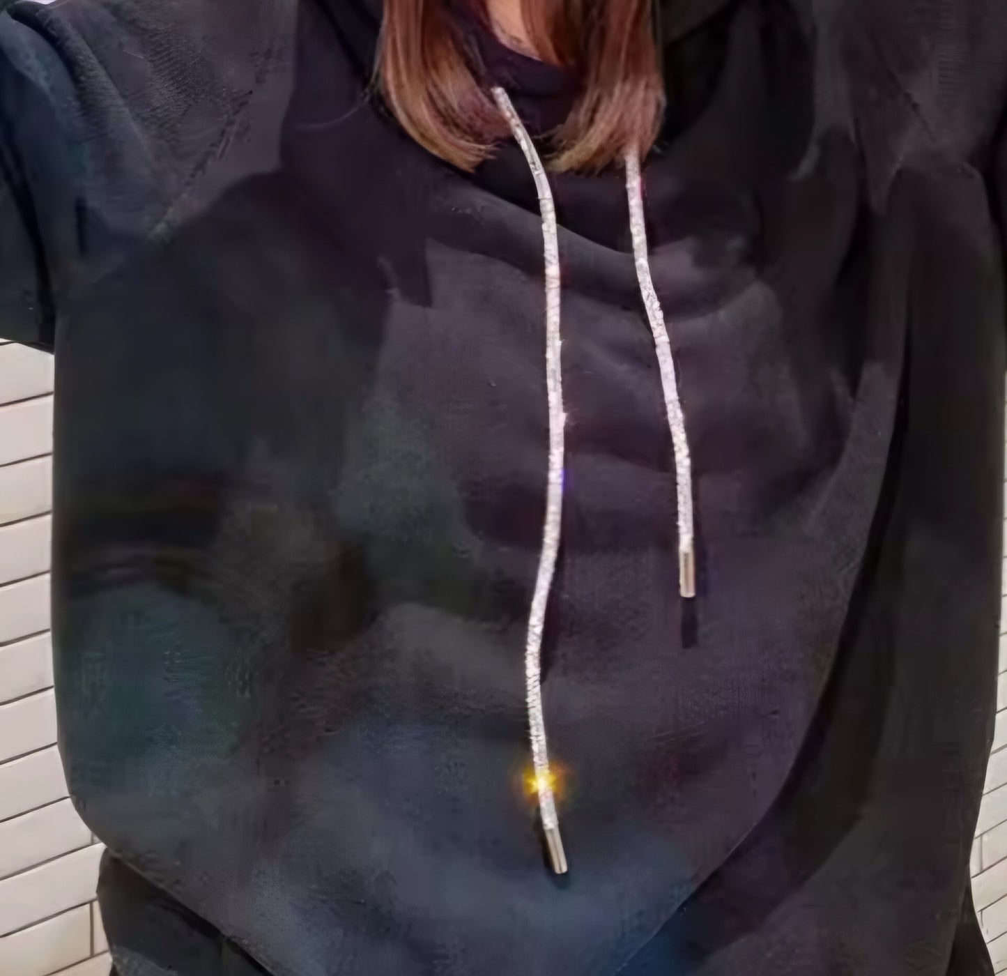 Rhinestone Hoodie String