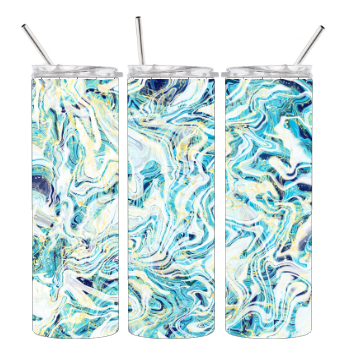 20oz. Skinny Tumbler - Various Abstract Marble Galaxy