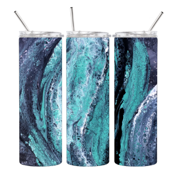 20oz. Skinny Tumbler - Various Abstract Marble Galaxy