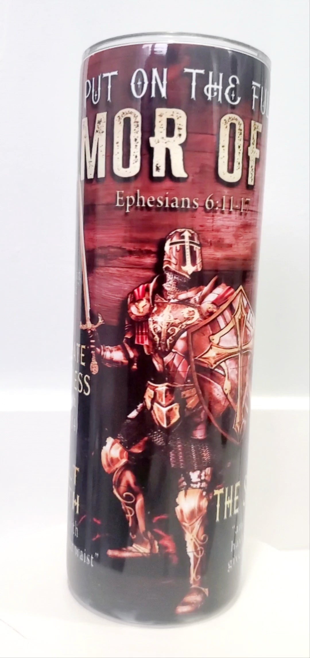 20oz. Skinny Tumbler -Armor of God