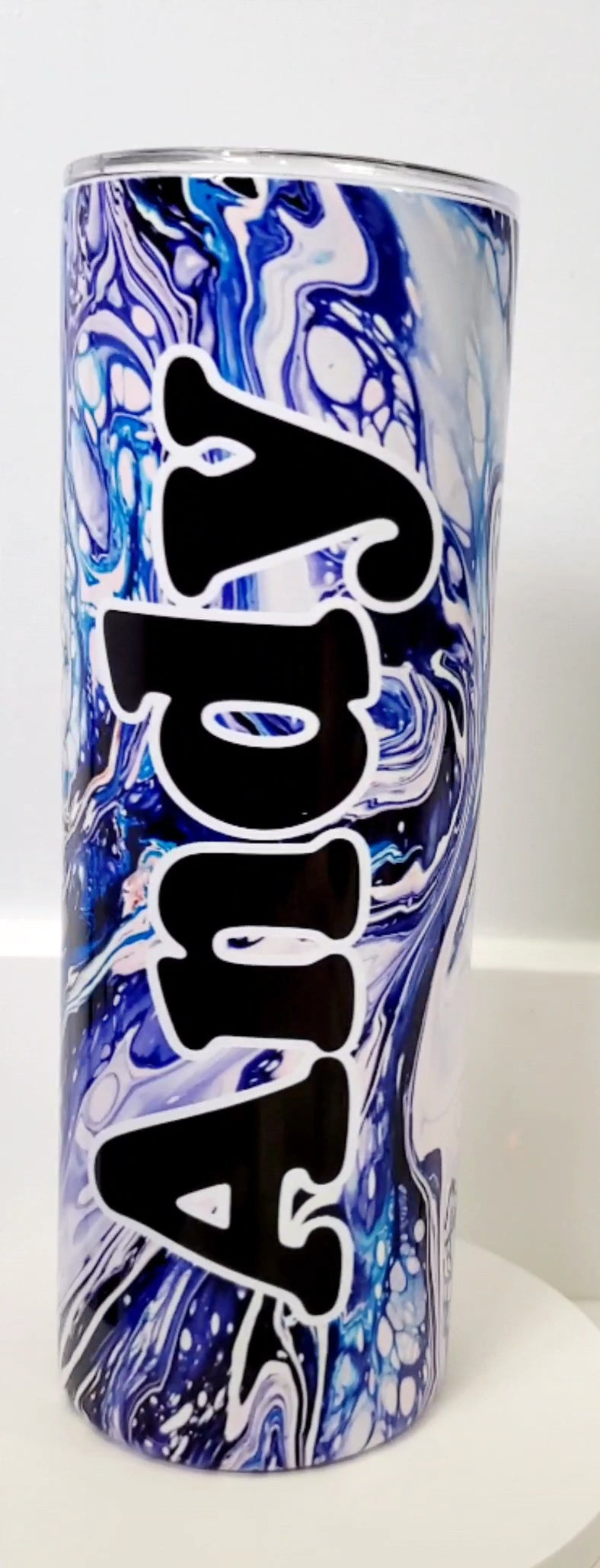 20oz. Skinny Tumbler - Various Abstract Marble Galaxy