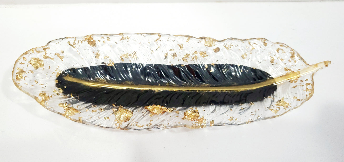 Ready to ship - Feather trinket tray / dish