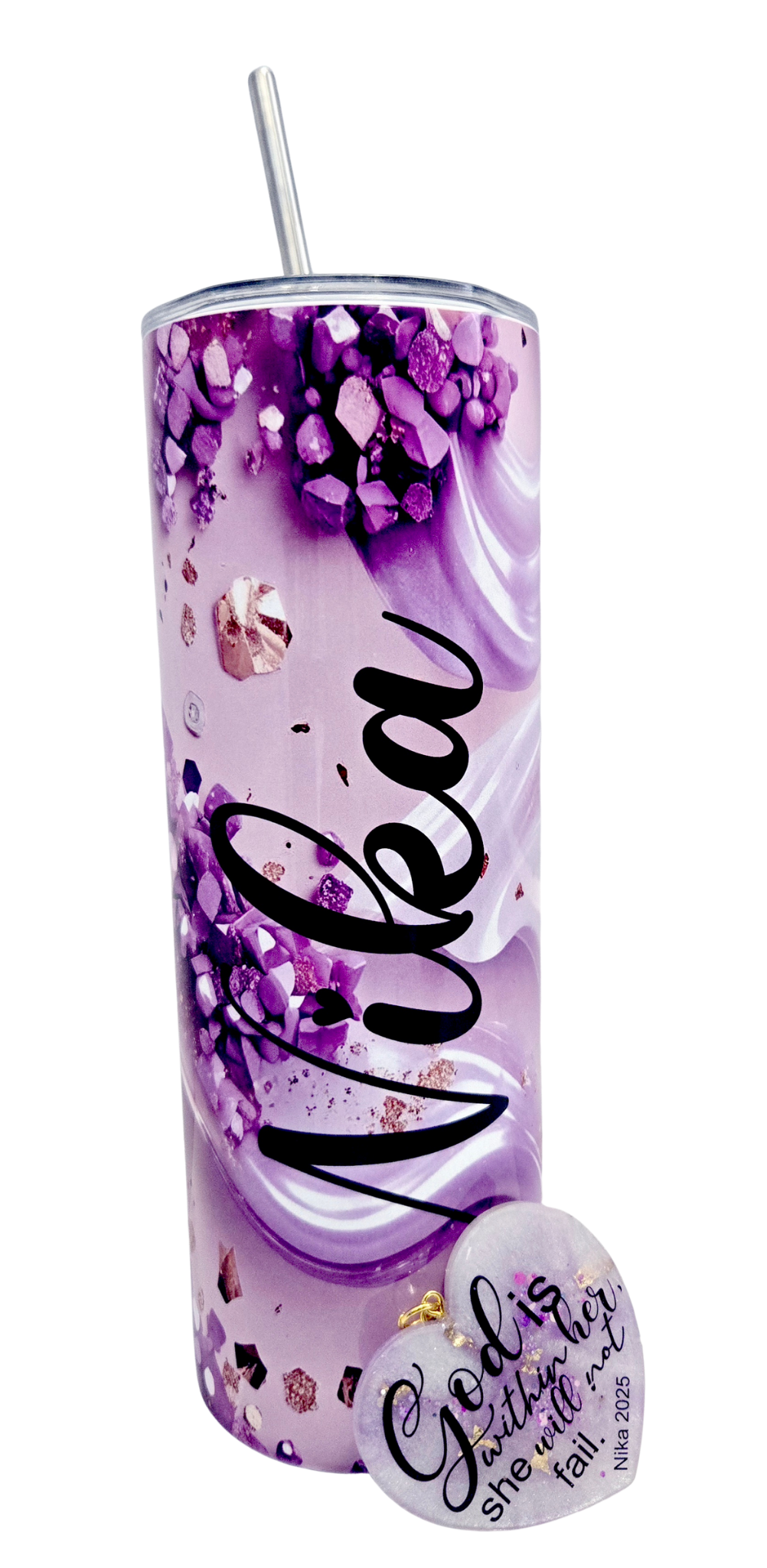 "God is Within Her" 20oz Glamorous Tumbler – Personalizable Stainless Steel
