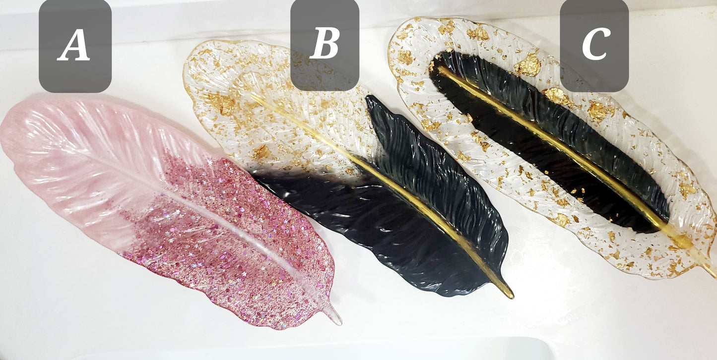 Feather trinket tray / dish
