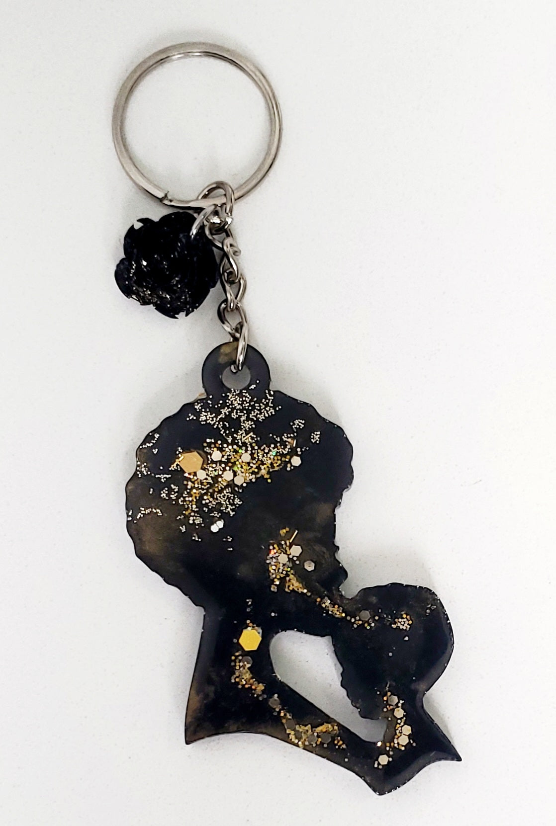 Mother kissing child resin keychain