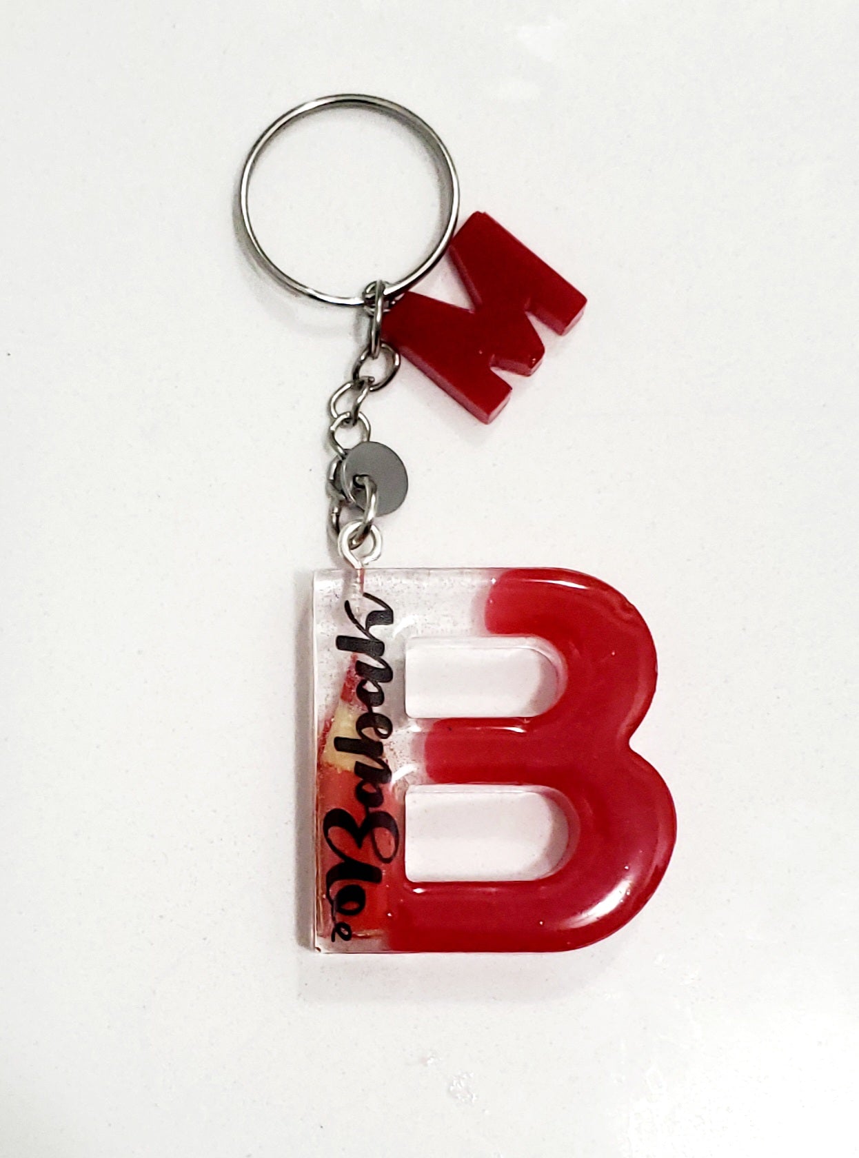 Letter Initial keychain pencil crayon