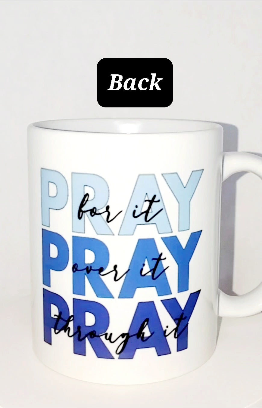 Blinged praying lady with headwrap mug