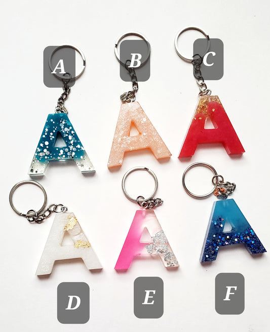 Ready to ship - A Letter keychains