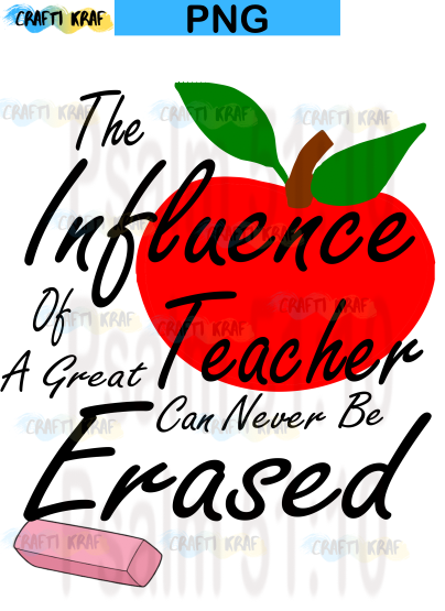 2 PNG Files downloads - The influence of a great teacher can never be erased