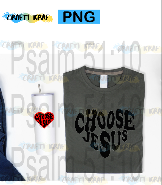 PNG & SVG Files downloads - Choose Jesus Heart