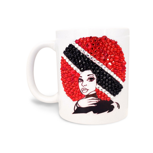 Blinged afro country flag mug