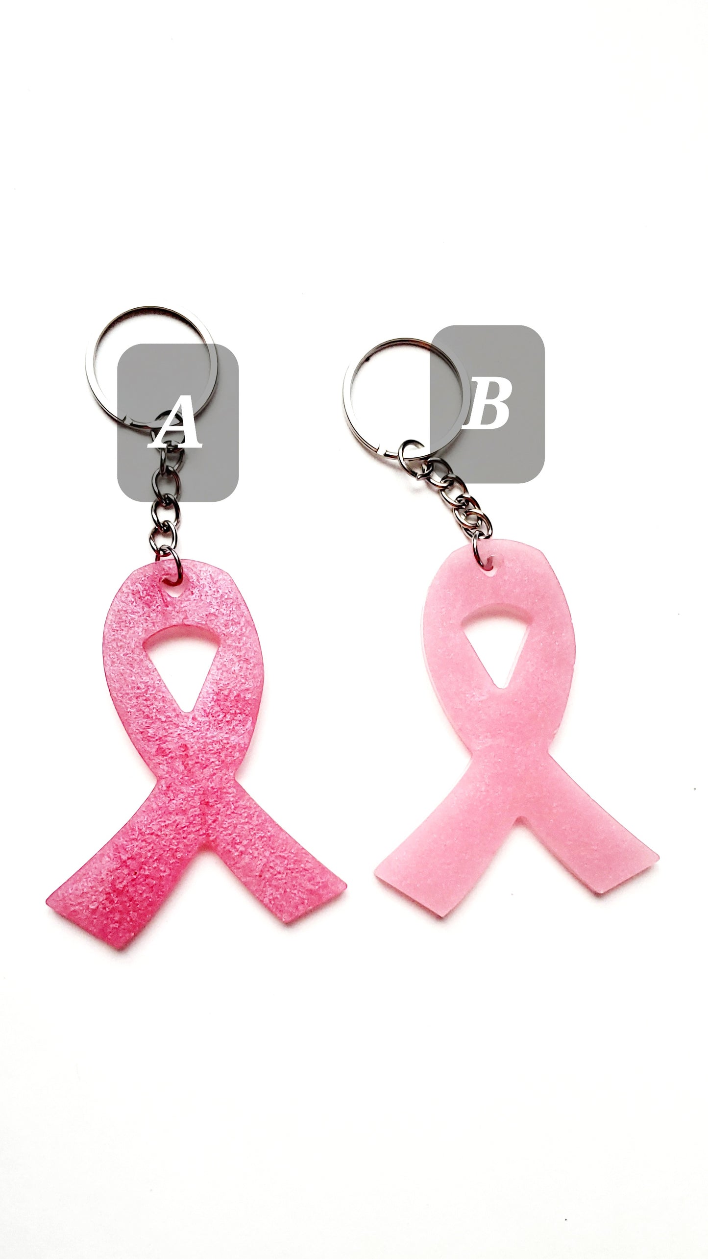 Ready to ship Breast cancer awareness Ribbon keychain