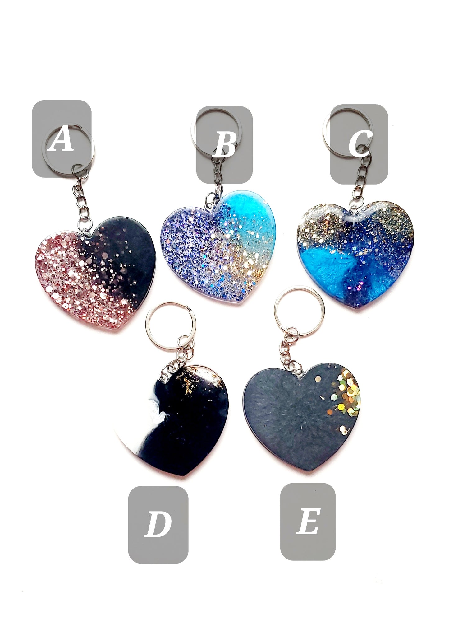Ready to ship - Heart keychains