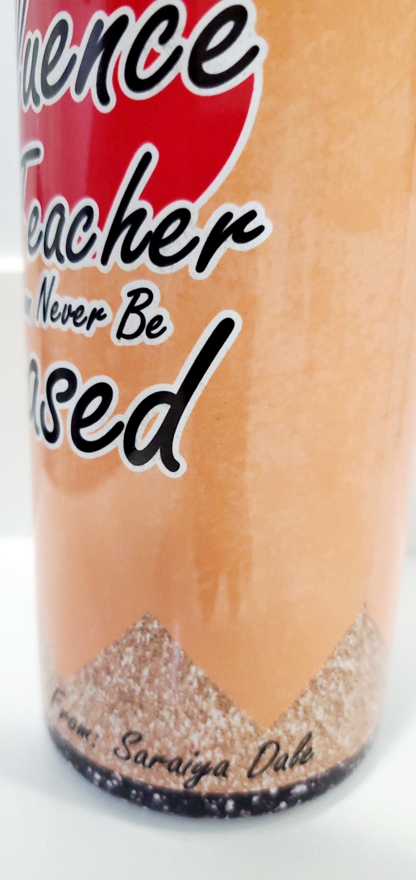 20 oz Skinny tumbler - Pencil influence of a great teacher