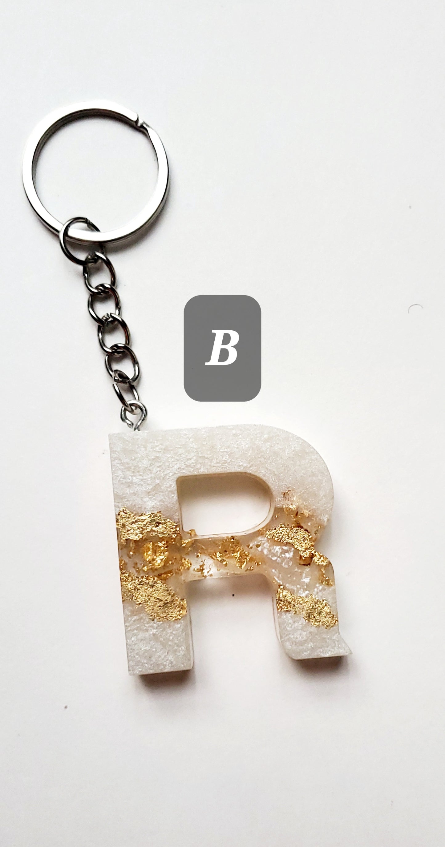 Ready to ship - R Letter keychains