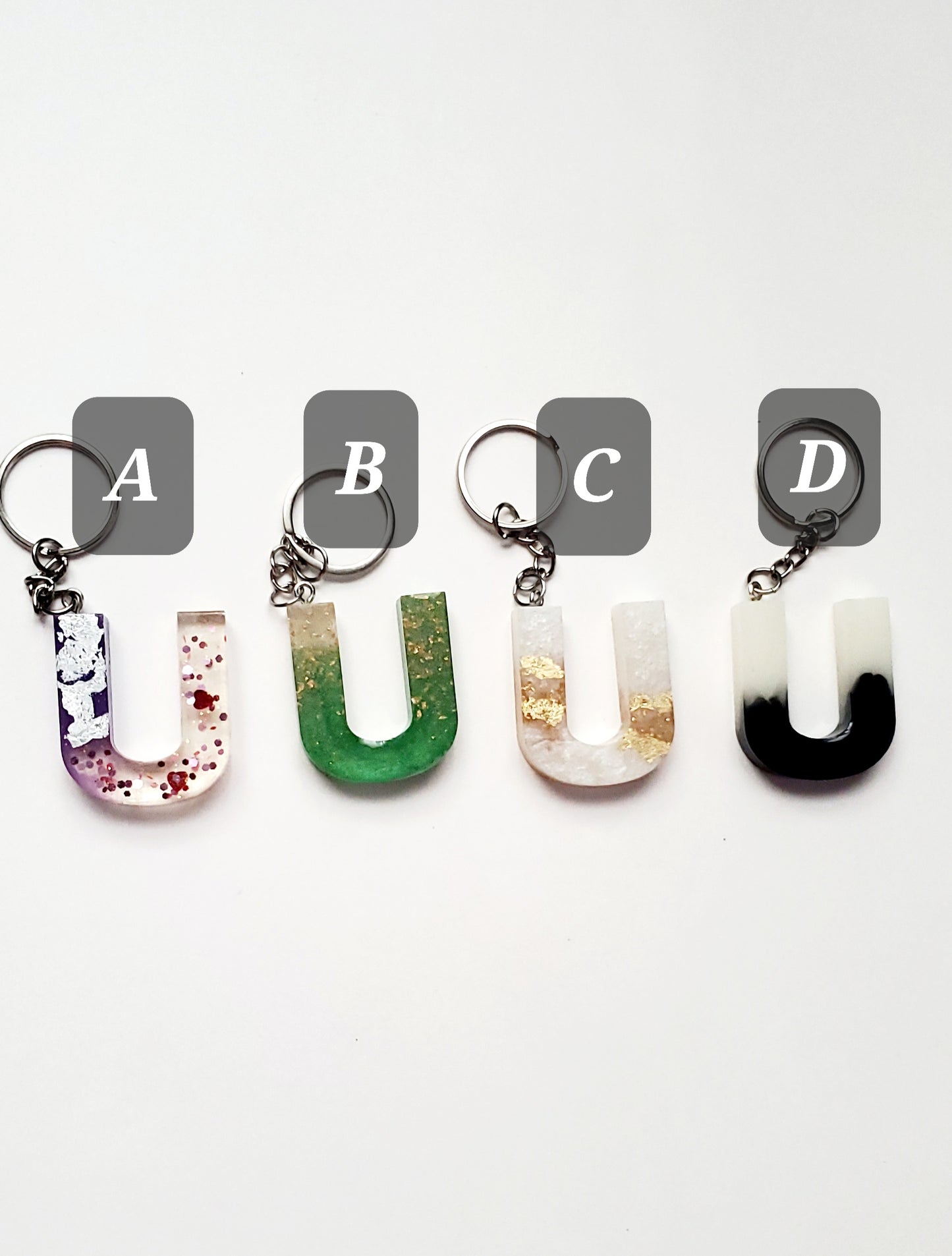 Ready to ship - U Letter keychains
