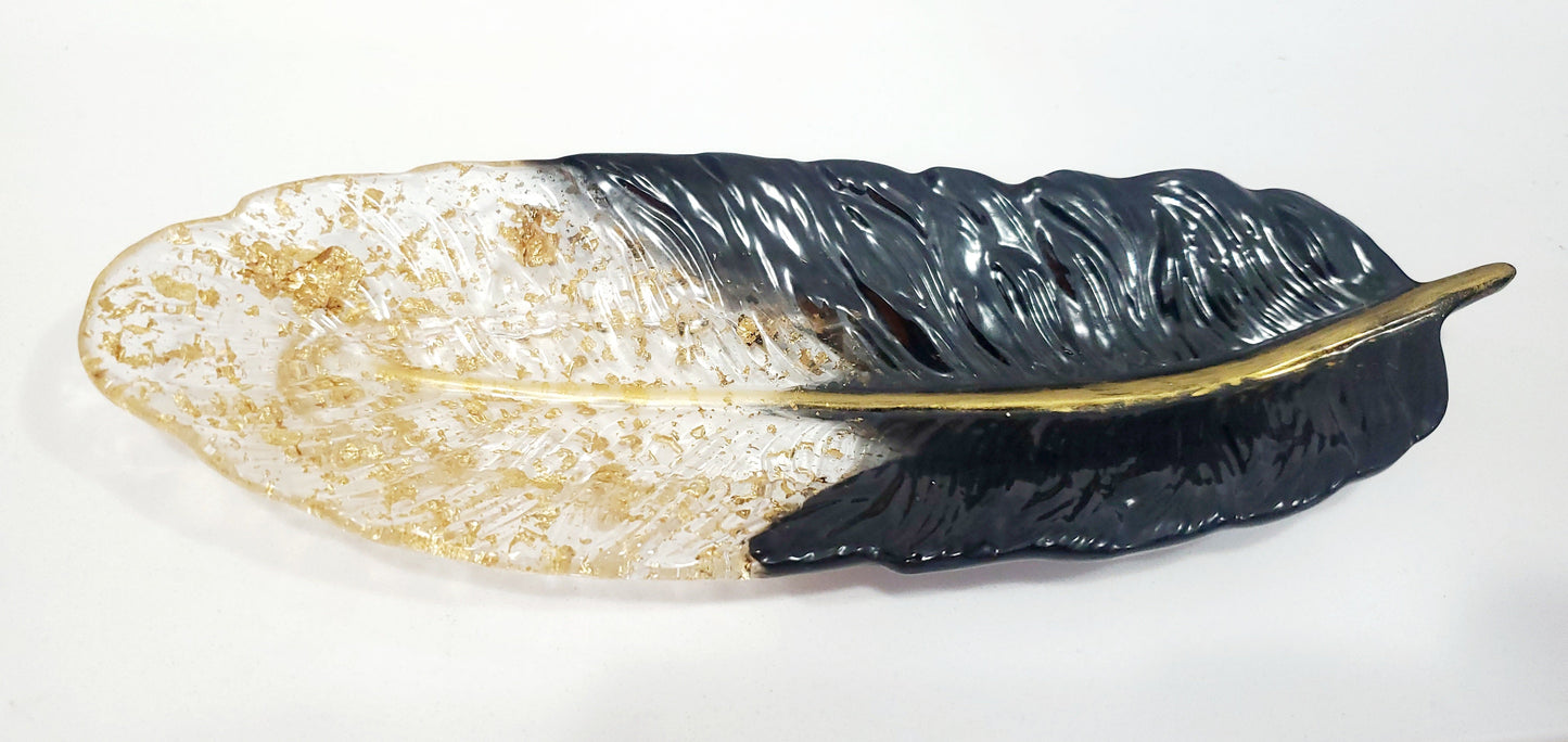 Feather trinket tray / dish