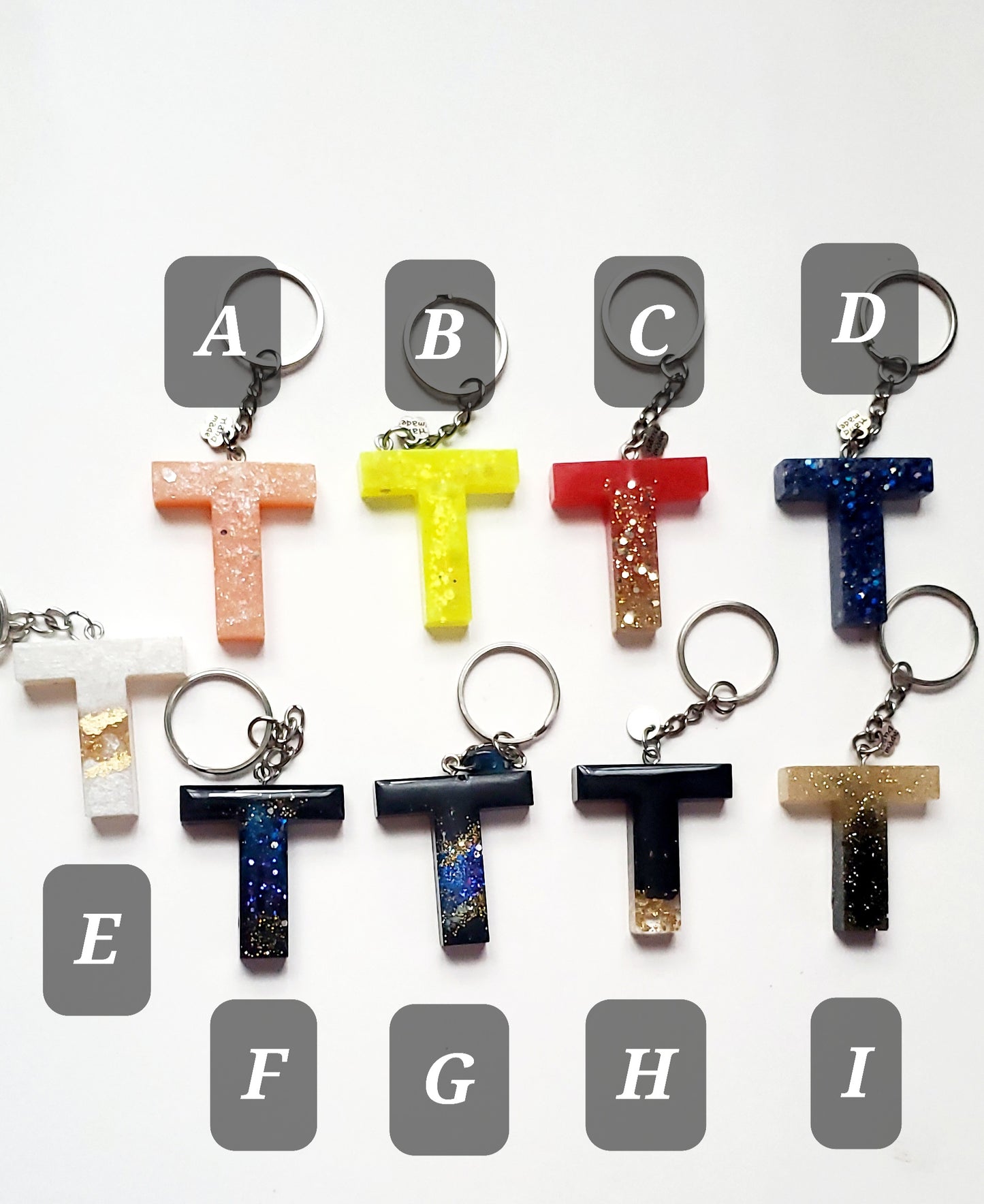 Ready to ship - T Letter keychains