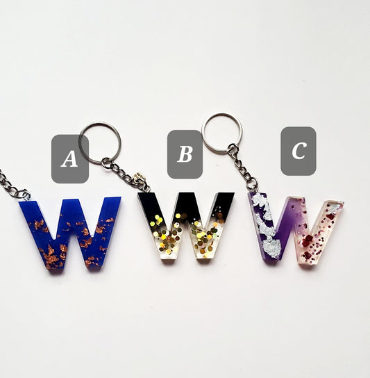 Ready to ship - W Letter keychains