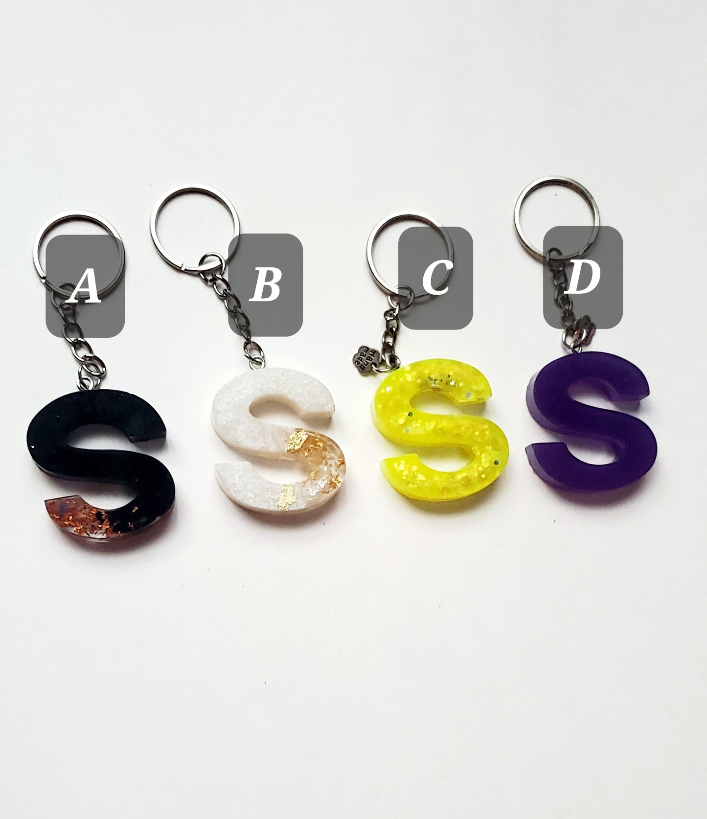 Ready to ship - S Letter keychains