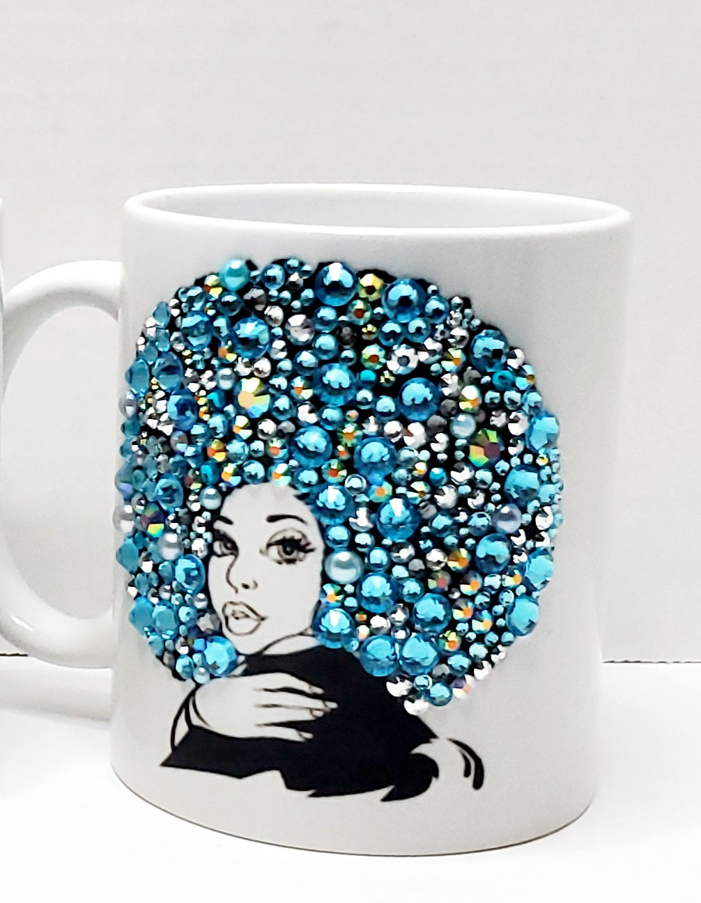 Blinged afro mug