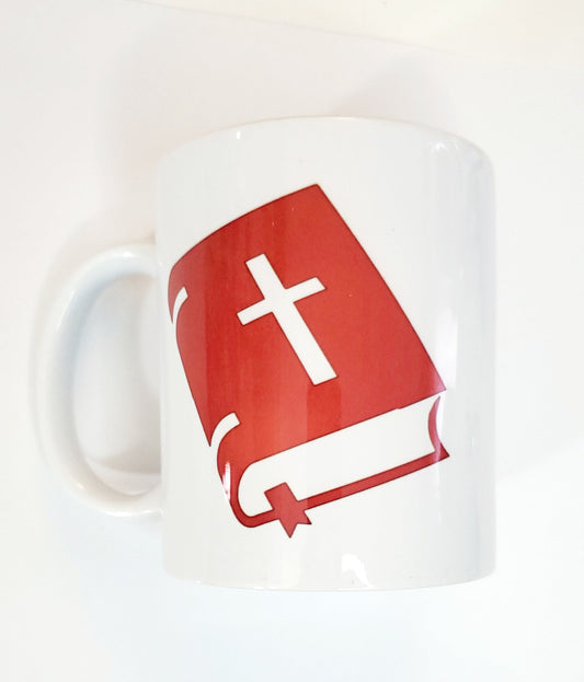 Ready to ship Two sided bible mug - faith over fear on other side