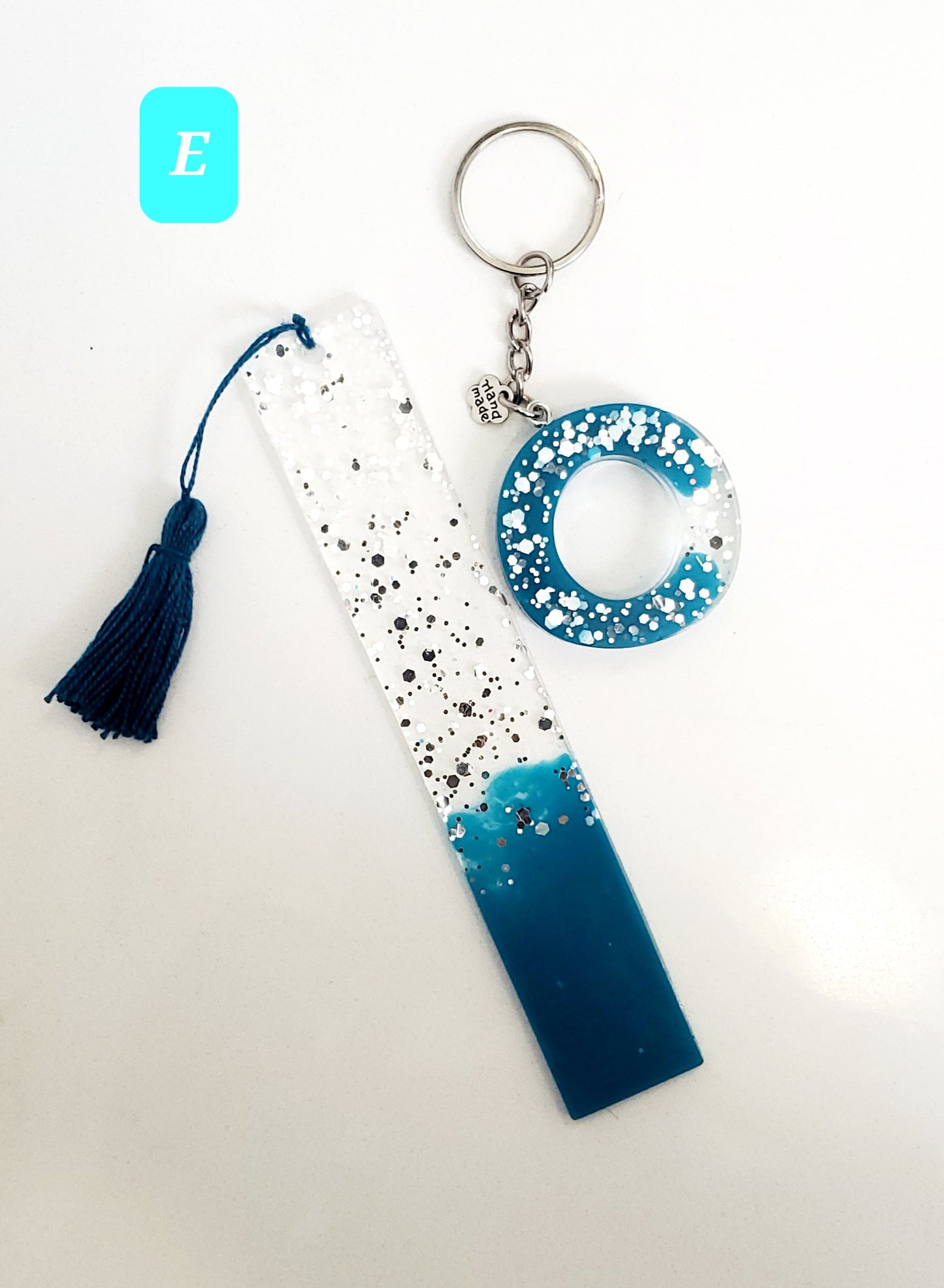 Resin Bookmark and Keychain set