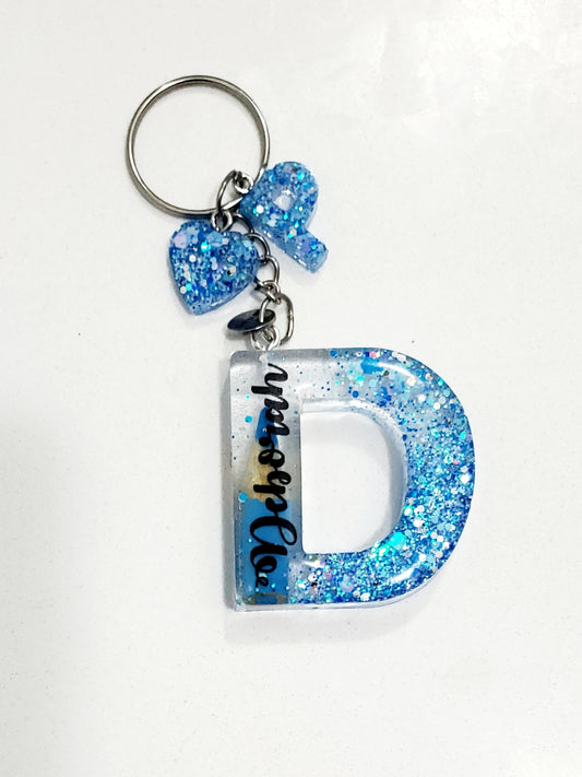 Letter Initial keychain pencil crayon