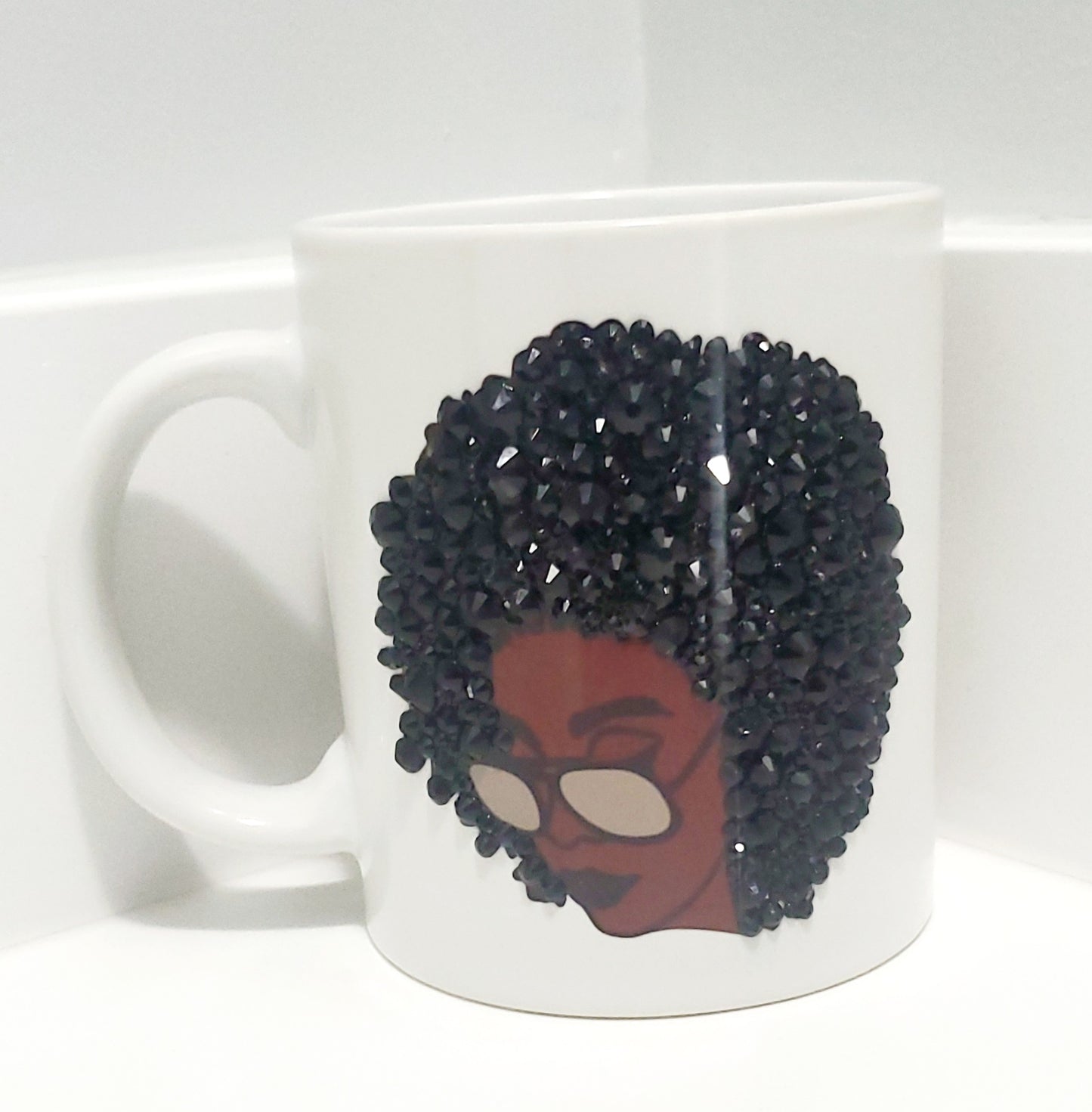 Blinged afro with sunglasses mug