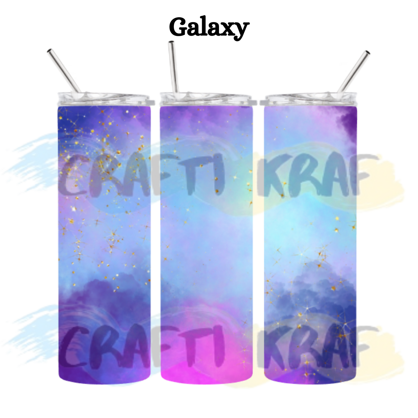 20oz. Skinny Tumbler - Various Glitter Geode