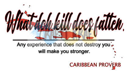 (Caribbean Proverb) What doh kill does fatten mug