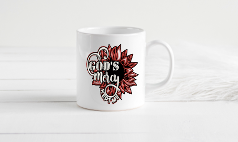 God's mercy kept me mug -red