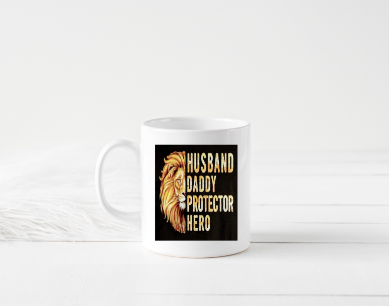 Lion - Husband, Daddy, Protector, Hero mug