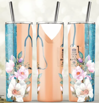 20oz Skinny Nurse Tumbler -Various designs