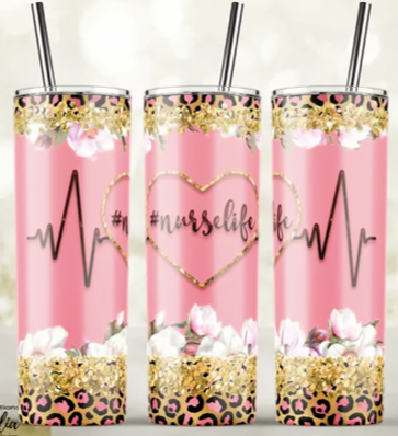 20oz Skinny Nurse Tumbler -Various designs