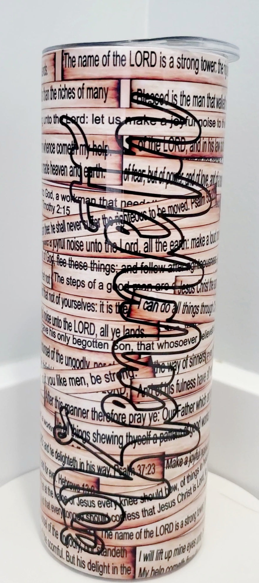 20oz. Skinny Tumbler -Holy Scripture