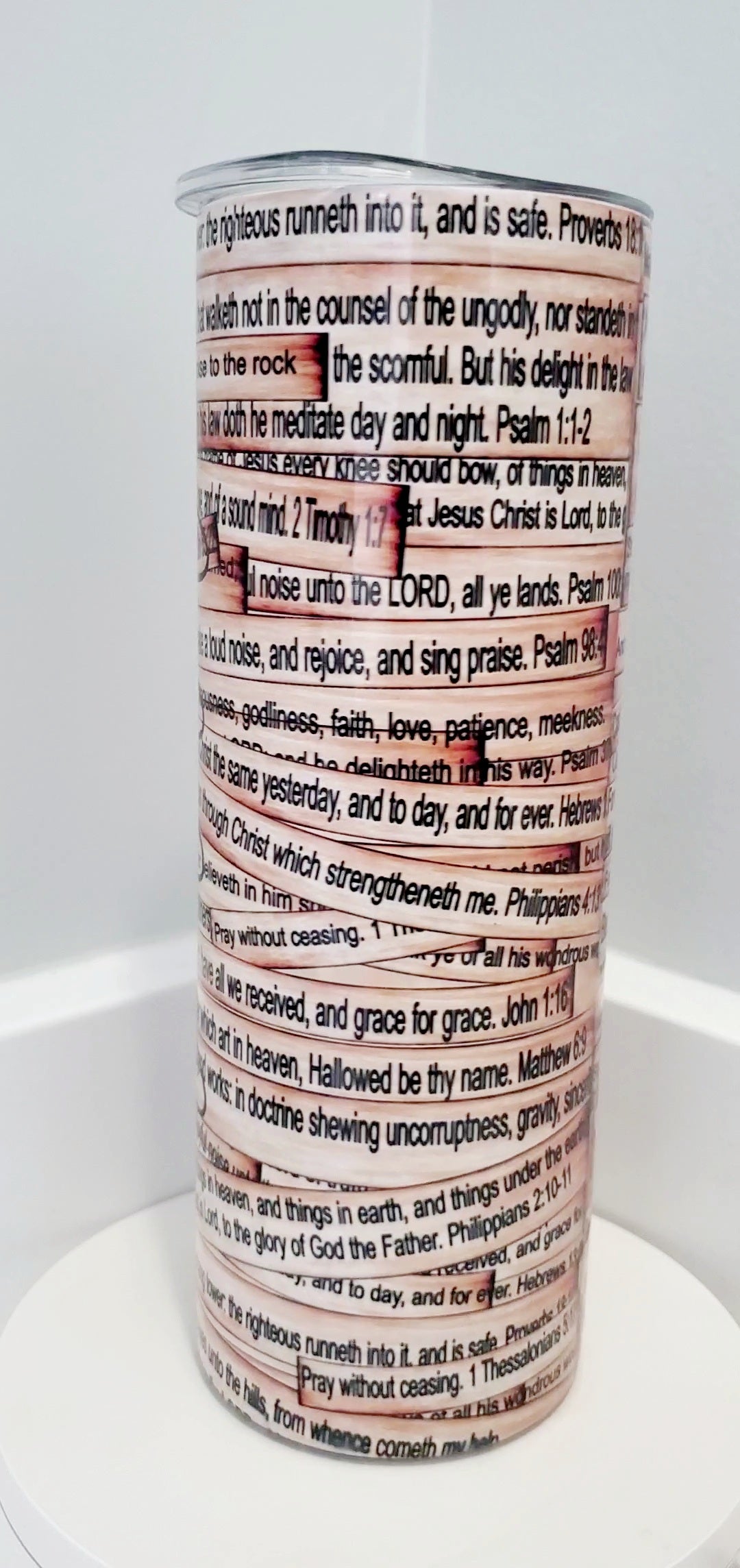 20oz. Skinny Tumbler -Holy Scripture